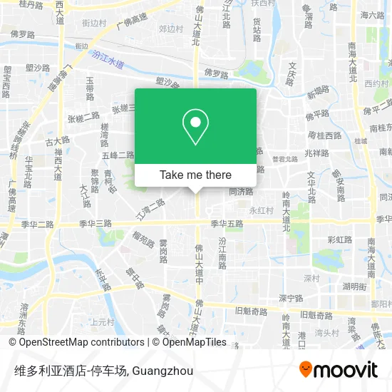 维多利亚酒店-停车场 map