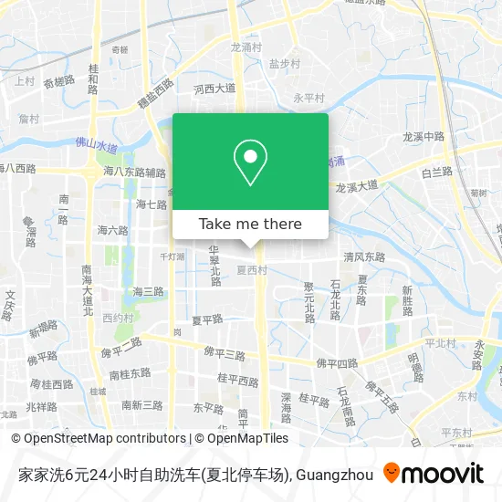 家家洗6元24小时自助洗车(夏北停车场) map