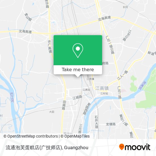 流通泡芙蛋糕店(广技师店) map
