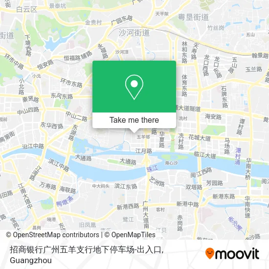 招商银行广州五羊支行地下停车场-出入口 map