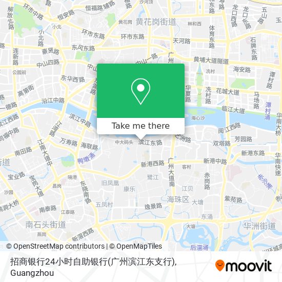 招商银行24小时自助银行(广州滨江东支行) map