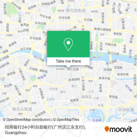 招商银行24小时自助银行(广州滨江东支行) map