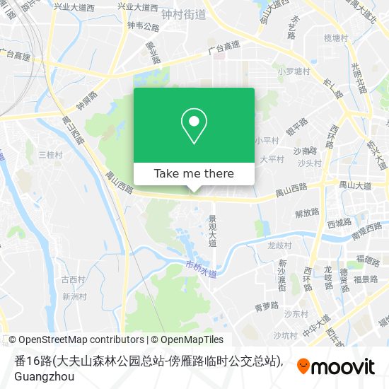 番16路(大夫山森林公园总站-傍雁路临时公交总站) map