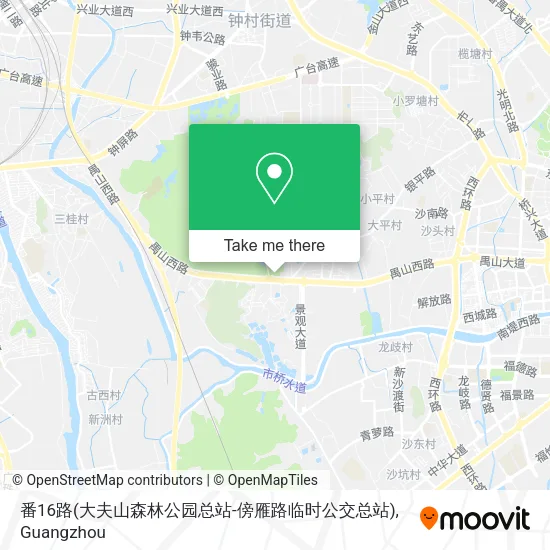 番16路(大夫山森林公园总站-傍雁路临时公交总站) map