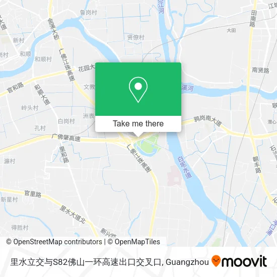 里水立交与S82佛山一环高速出口交叉口 map