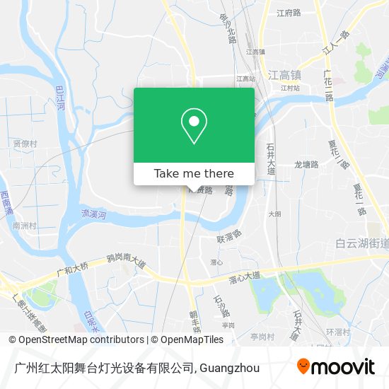 广州红太阳舞台灯光设备有限公司 map