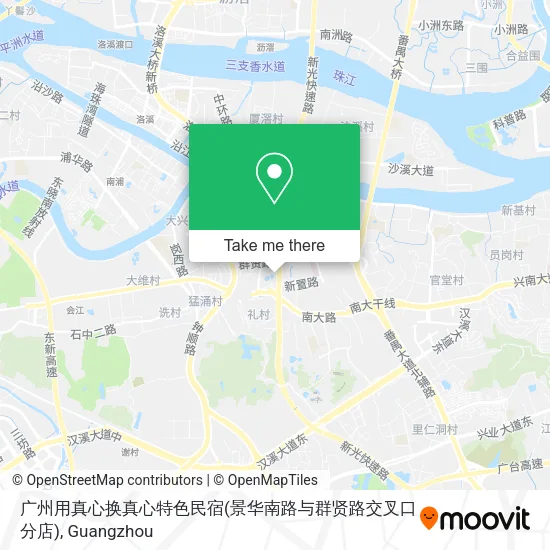广州用真心换真心特色民宿(景华南路与群贤路交叉口分店) map