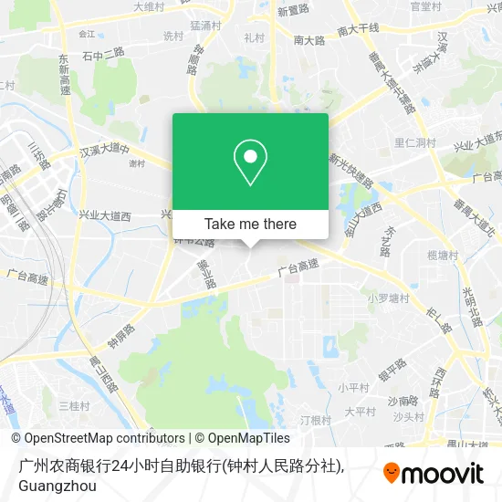 广州农商银行24小时自助银行(钟村人民路分社) map