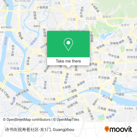 诗书街祝寿巷社区-东1门 map