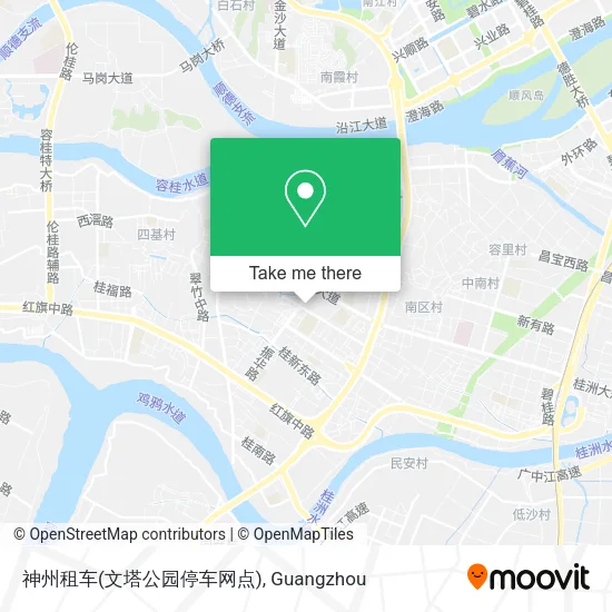神州租车(文塔公园停车网点) map