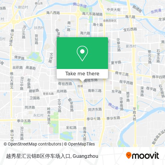 越秀星汇云锦B区停车场入口 map