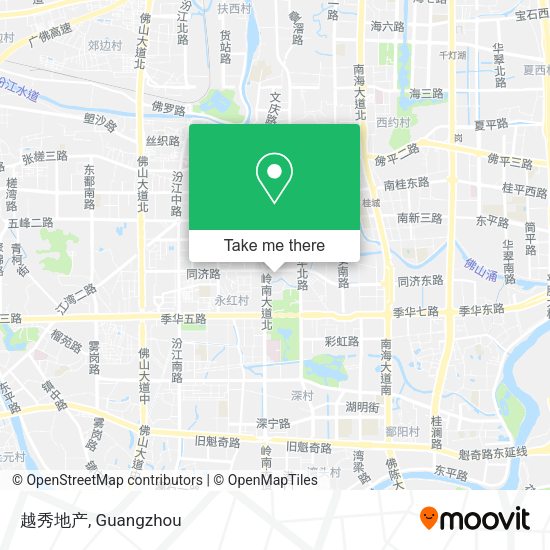 越秀地产 map