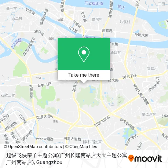 超级飞侠亲子主题公寓(广州长隆南站店天天主题公寓广州南站店) map