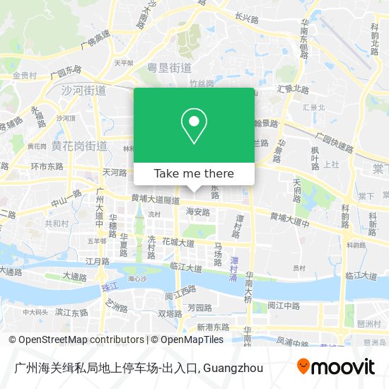 广州海关缉私局地上停车场-出入口 map