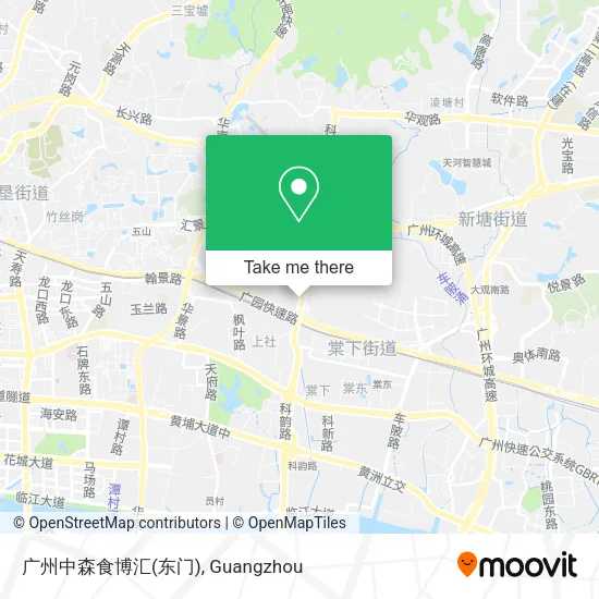 广州中森食博汇(东门) map