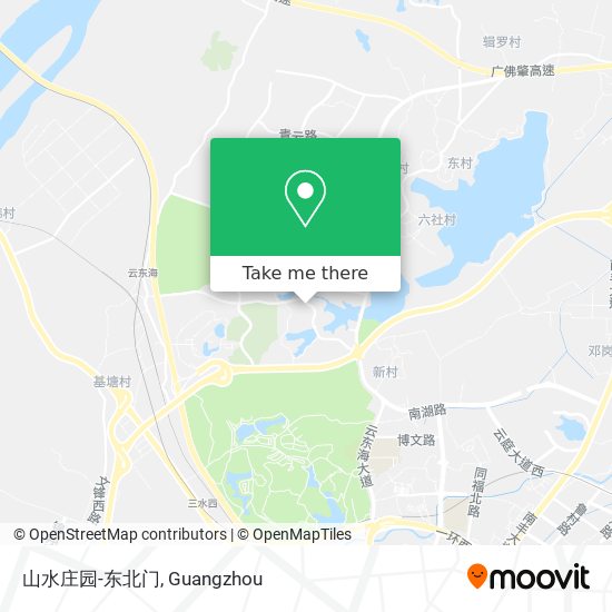 山水庄园-东北门 map