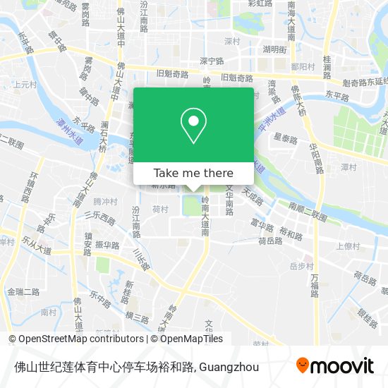 佛山世纪莲体育中心停车场裕和路 map