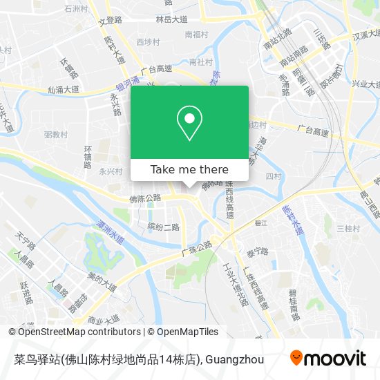 菜鸟驿站(佛山陈村绿地尚品14栋店) map