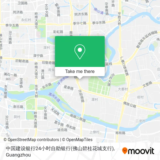 中国建设银行24小时自助银行(佛山碧桂花城支行) map