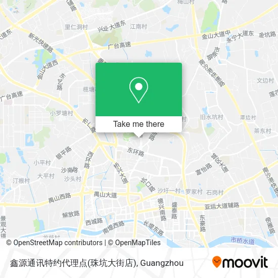 鑫源通讯特约代理点(珠坑大街店) map