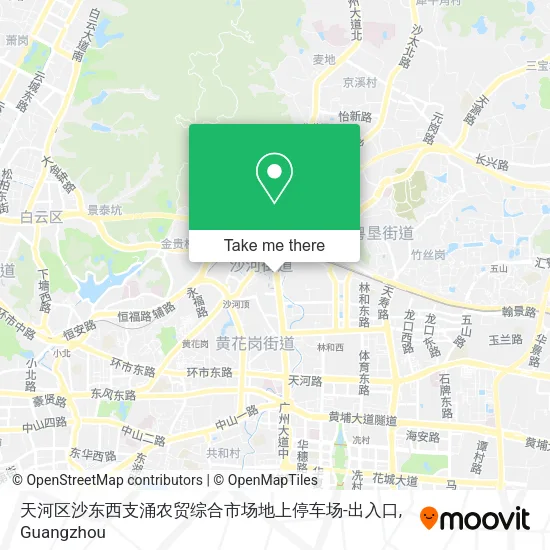 天河区沙东西支涌农贸综合市场地上停车场-出入口 map