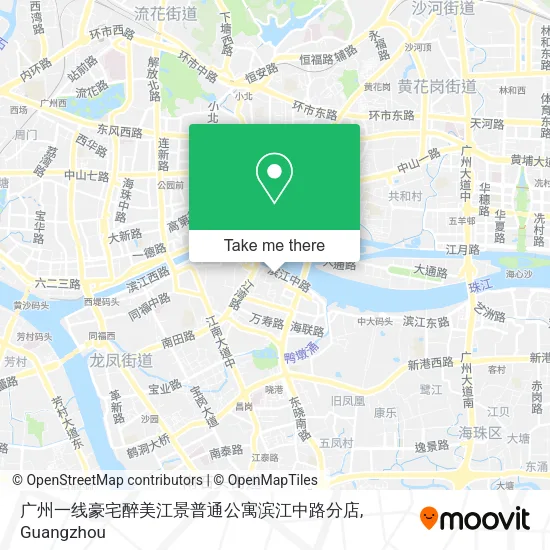 广州一线豪宅醉美江景普通公寓滨江中路分店 map