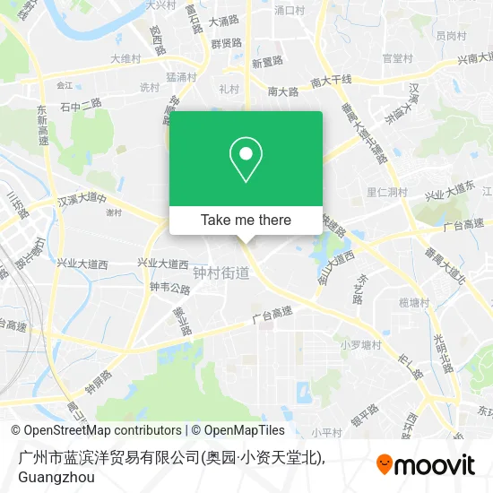 广州市蓝滨洋贸易有限公司(奥园·小资天堂北) map