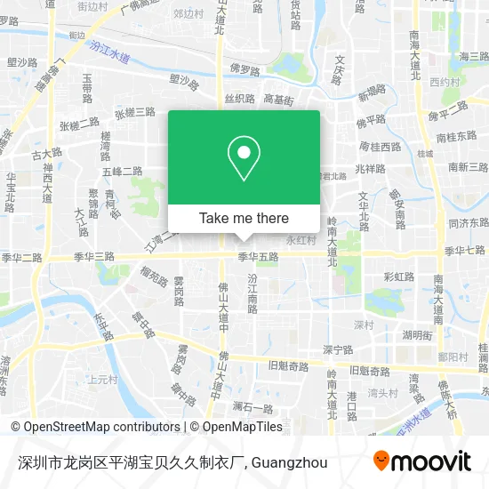 深圳市龙岗区平湖宝贝久久制衣厂 map
