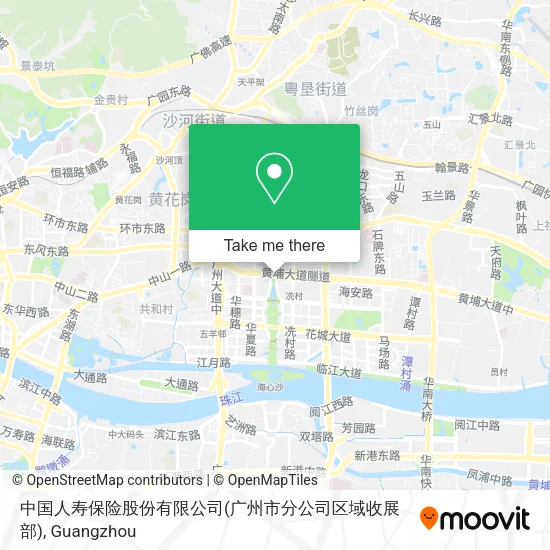 中国人寿保险股份有限公司(广州市分公司区域收展部) map