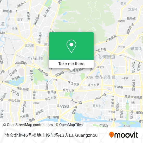 淘金北路46号楼地上停车场-出入口 map