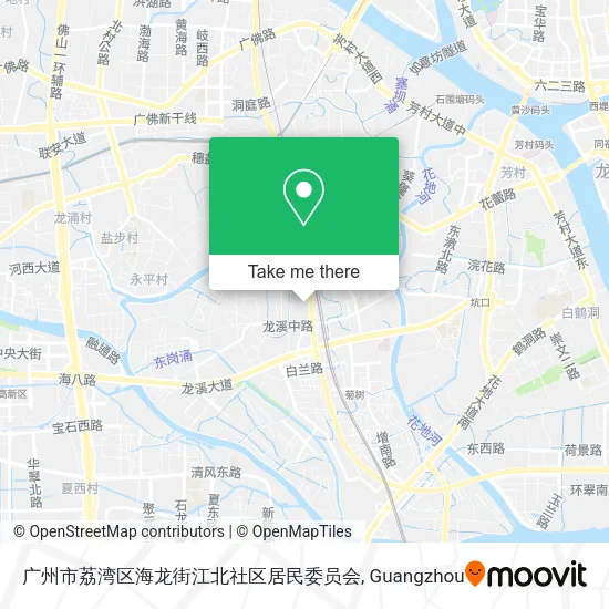 广州市荔湾区海龙街江北社区居民委员会 map