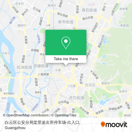 白云区公安分局棠景派出所停车场-出入口 map