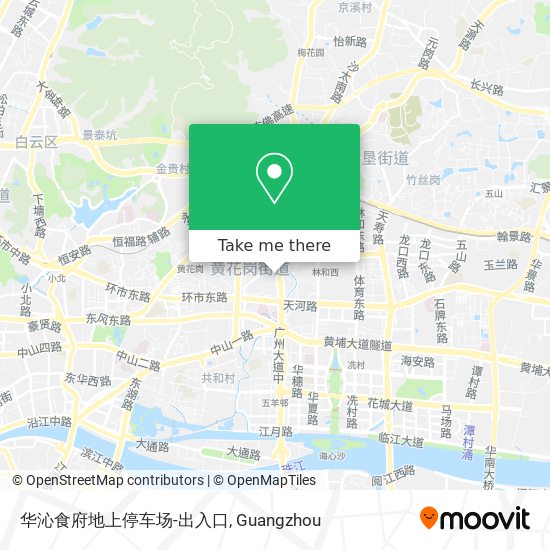 华沁食府地上停车场-出入口 map