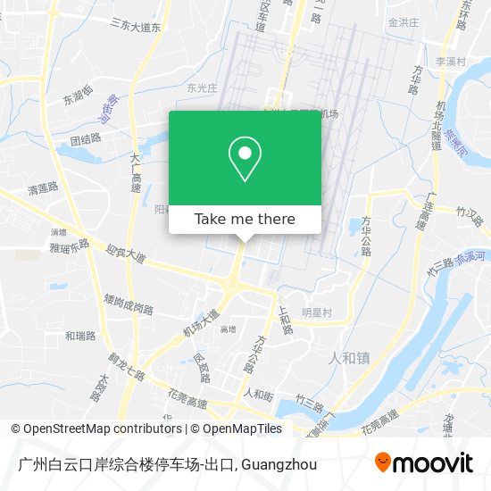 广州白云口岸综合楼停车场-出口 map