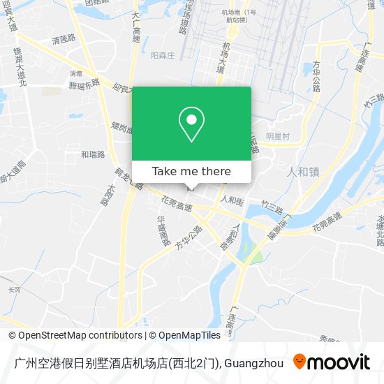 广州空港假日别墅酒店机场店(西北2门) map