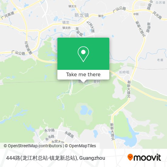 444路(龙江村总站-镇龙新总站) map