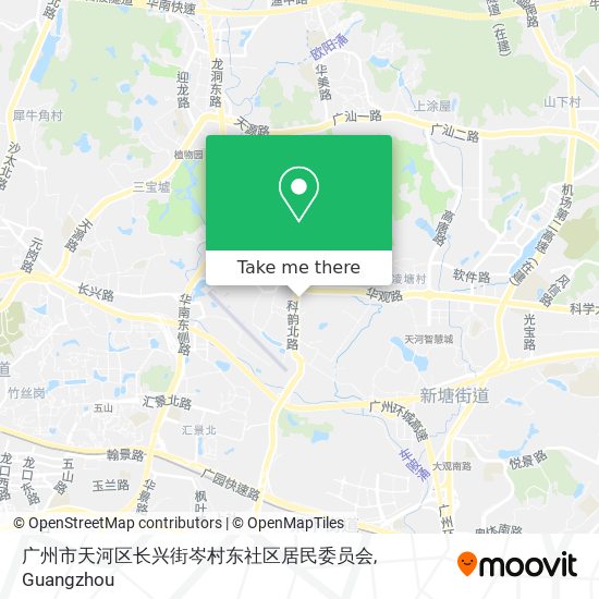 广州市天河区长兴街岑村东社区居民委员会 map