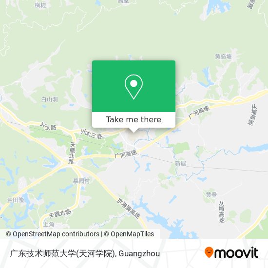 广东技术师范大学(天河学院) map