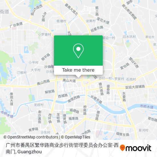 广州市番禺区繁华路商业步行街管理委员会办公室-西南门 map