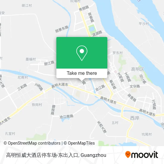 高明恒威大酒店停车场-东出入口 map