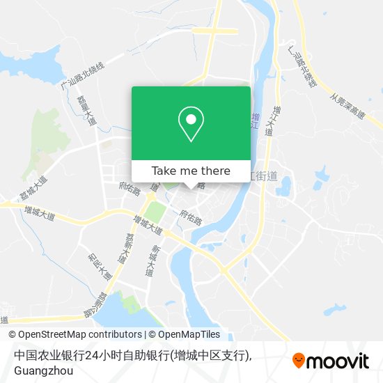 中国农业银行24小时自助银行(增城中区支行) map