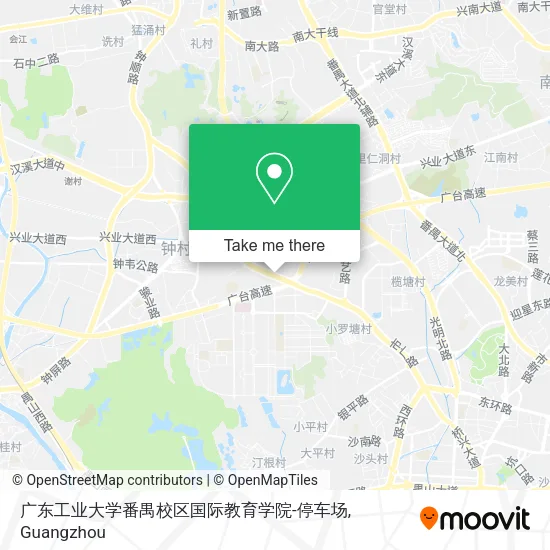 广东工业大学番禺校区国际教育学院-停车场 map