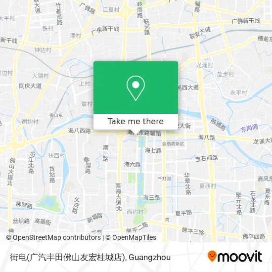 街电(广汽丰田佛山友宏桂城店) map