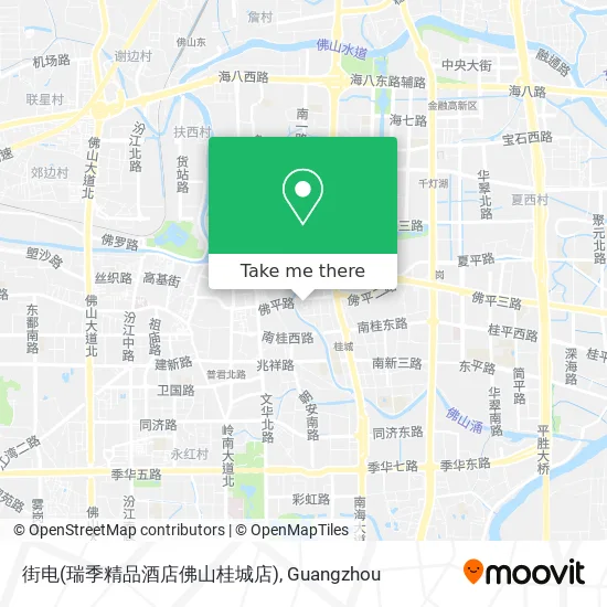 街电(瑞季精品酒店佛山桂城店) map