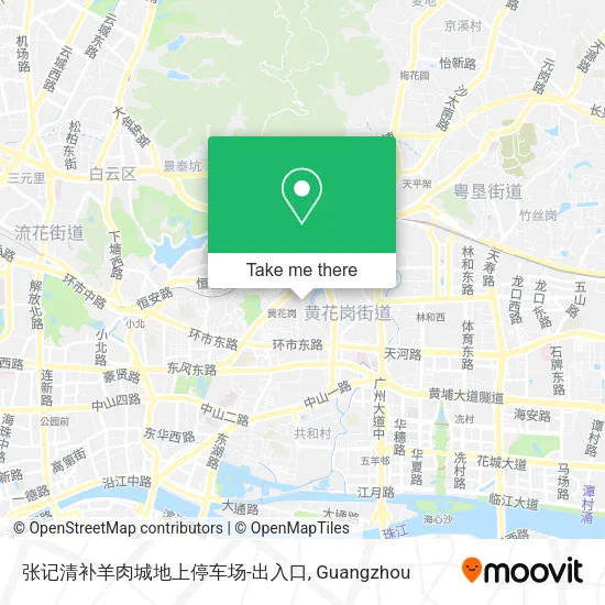 张记清补羊肉城地上停车场-出入口 map