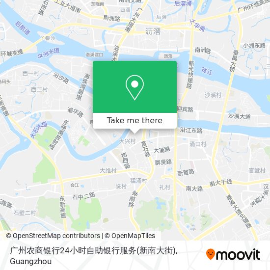 广州农商银行24小时自助银行服务(新南大街) map
