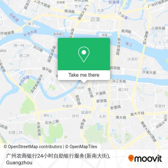 广州农商银行24小时自助银行服务(新南大街) map