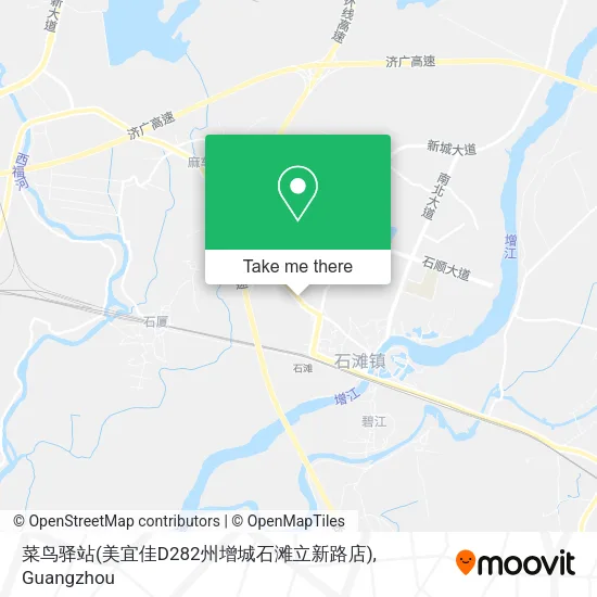 菜鸟驿站(美宜佳D282州增城石滩立新路店) map