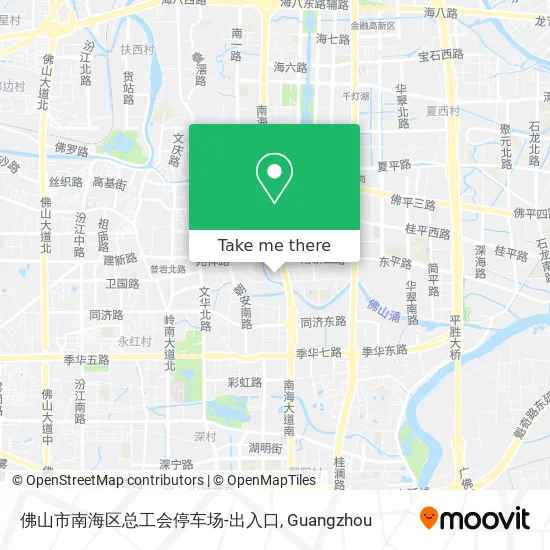 佛山市南海区总工会停车场-出入口 map