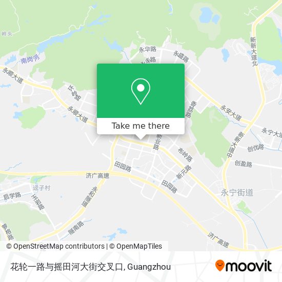 花轮一路与摇田河大街交叉口 map